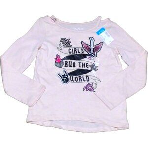 Children's Place LS soft rose tee